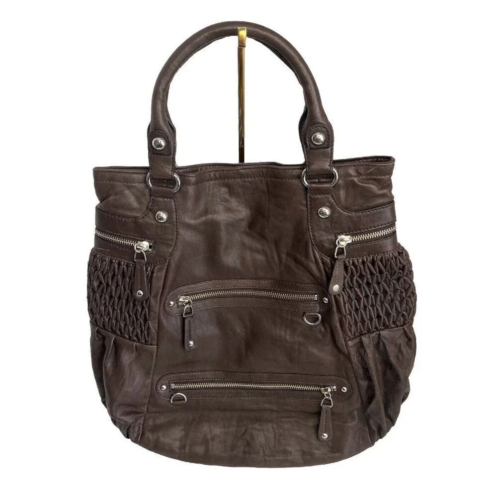 HYPE Hobo‎ Brown Soft Leather Tote Bag